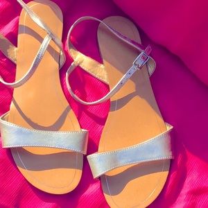 Banana republic silver sandals
